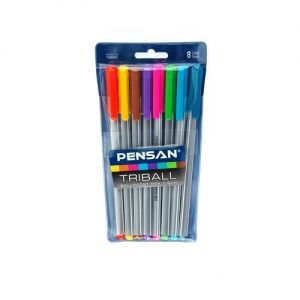 PENSAN TRİBALL 8 RENK TÜKENMEZ KALEM