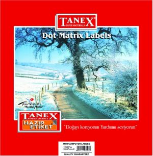 BİLGİSAYAR ETİKETİ 35*77-35*55 TANEX VELLUM SARI TAŞIYICILI