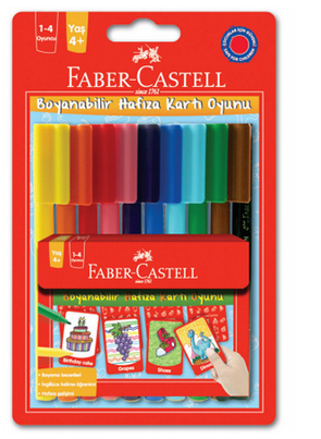 12 LU KEÇELİ EĞLENCELİ,KARTLI,HAFIZA OYUNLU FABER