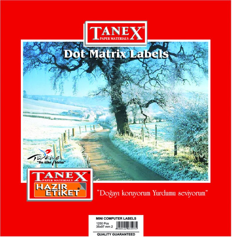 BİLGİSAYAR ETİKETİ 35*97  FORMTEK-TANEX