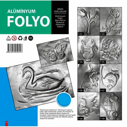 ALİMİNYUM KUMTOYS FOLYO SETİ 20*30