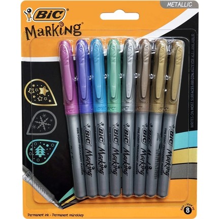 BİC  MARKÖR . MARKİNG METALİK  7+1