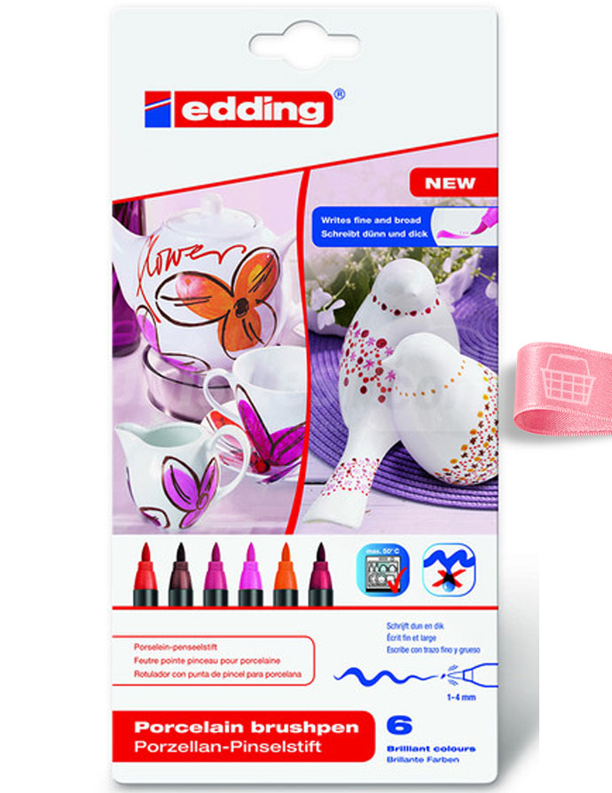 EDDİNG MARKÖR PORSELEN KALEMİ 6 LI  4200