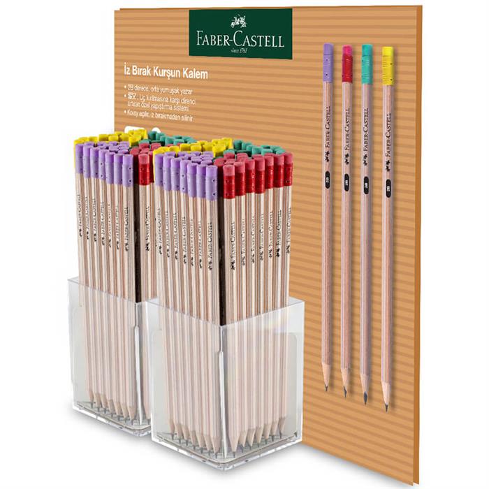 FABER  RETRO SİLGİLİ NATUREL KURŞUN KALEM
