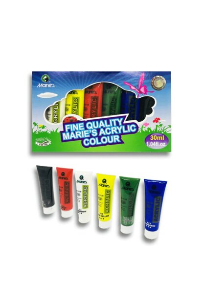 AKRİLİK BOYA MARİES 30 ML ML 6 LI SET
