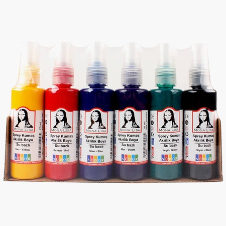 AKRİLİK BOYA SÜDOR-6 LI SPREY   KUMAŞ 70 ML SET